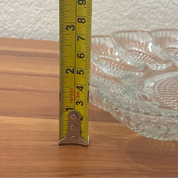 Vintage Indiana Carnival Glass Clear Deviled Egg Platter Serving Tray - Picture 7 of 11